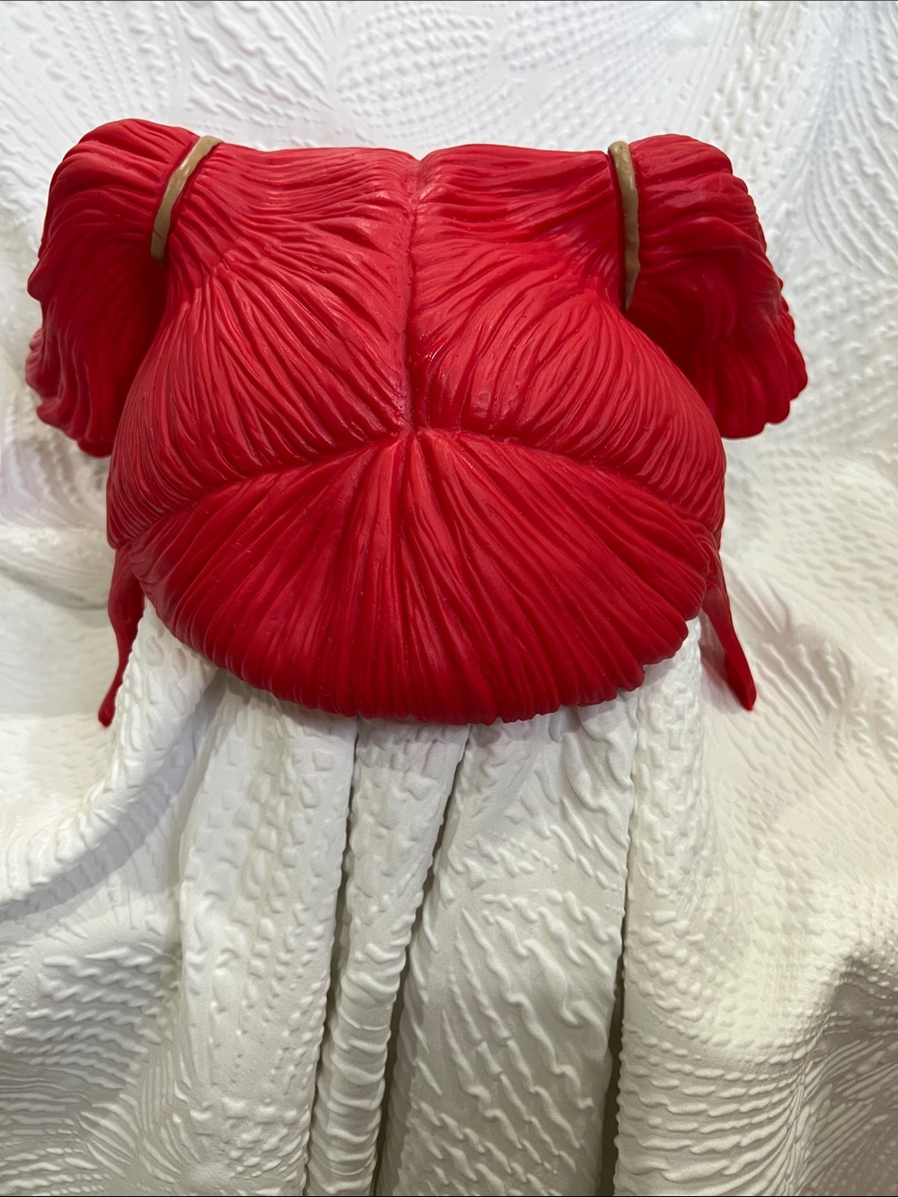 2002 Red Rubber Wig with Pigtails